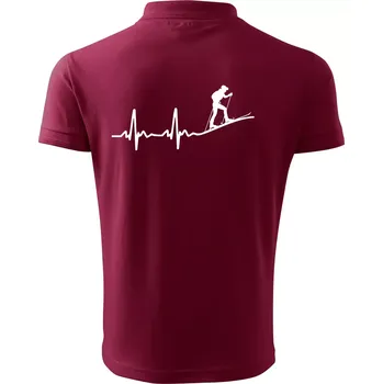 Pánská košile EKG skialpinismus - Polokošile pánská Pique Polo 203 - 3XL ( Garnet )
