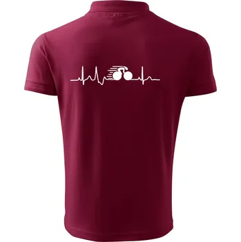 Pánská košile EKG dráhová cyklistika - Polokošile pánská Pique Polo 203 - 5XL ( Garnet )