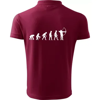 Pánská košile Evoluce lukostřelba - Polokošile pánská Pique Polo 203 - 4XL ( Garnet )