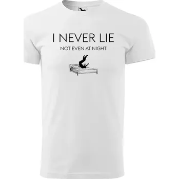 Pánské oblečení Sablio Tričko s potiskem I never lie - bílé M