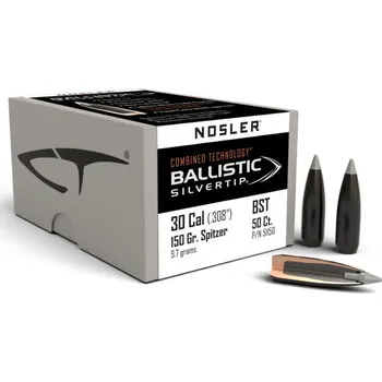 Příslušenství pro sportovní střelbu Střely Nosler Ballistic Silvertip .30 cal, dia .308, 150grs