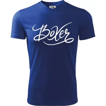 Chlapecké oblečení Boxer - nápis okrasný - Dětské triko sportovní (dresovina) - 134 cm/8 let ( Královská modrá )