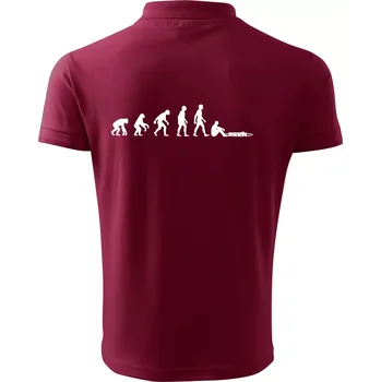 Pánská košile Evoluce mašinky - Polokošile pánská Pique Polo 203 - 4XL ( Garnet )