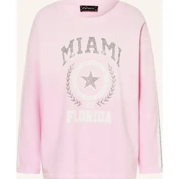 Dámská mikina Grace Dámská Mikina S Ozdobnými Kamínky, růžová, 38