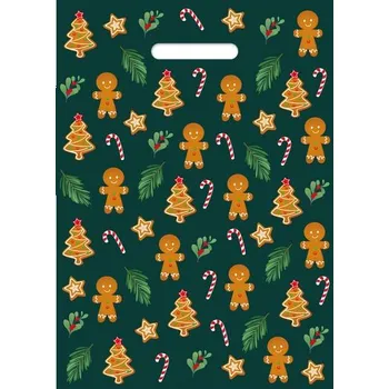 Dárková taška Mikulášská taška 25 × 35 cm bílá - Perníček