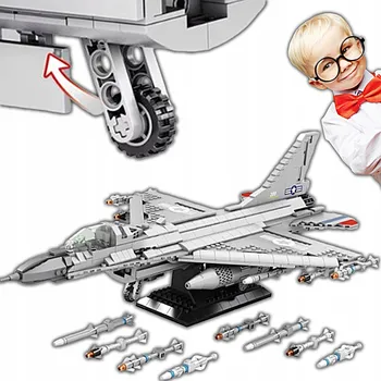 ostatní stavebnice STAVEBNICE LETADLO STÍHAČKA F16 1337 DÍLKŮ FIGHTING FALCON