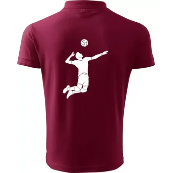 Pánská košile Volejbal nápřah muž - Polokošile pánská Pique Polo 203 - 5XL ( Garnet )