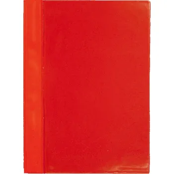 Karton P+P Rychlovazač A4 plastový s kapsou - červená 30492