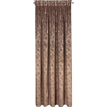 Obraz HOTOVÝ ZÁVĚS TULIA NA PÁSCE 135X270 CM HNĚDÝ