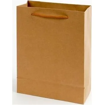 Dárková taška Fandy Tašky papírové EKO hnědé - střední / 190 x 80 x 240 mm 519919