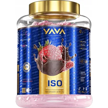 Protein Yava Labs Premium ISO – 2 kg Proteinový Izolát syrovátkového Jahoda Čokoláda