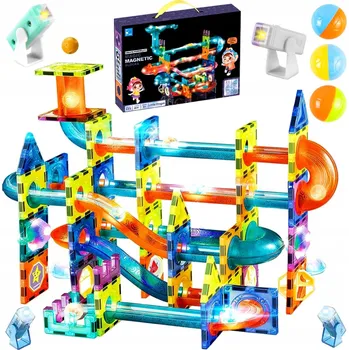 ostatní stavebnice Stavebnice stavebnice 111 dílů svítící 3D kuličková dráha pro děti
