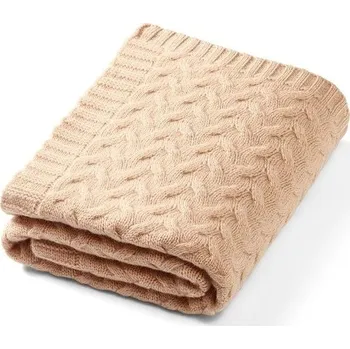 Dětská deka BabyOno Pletená dětská deka z merino vlny BÉŽOVÁ