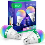Nous P3 WiFi Smart Tuya Matter žárovka RGB 9W (60W) E27 806lm 2-PACK P3-2pack