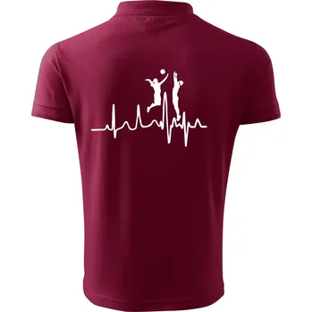 Pánská košile EKG volejbalistky - Polokošile pánská Pique Polo 203 - 5XL ( Garnet )