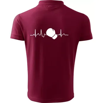 Pánská košile EKG box rukavice - Polokošile pánská Pique Polo 203 - M ( Garnet )