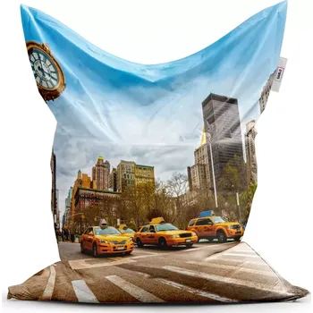 Sedací pytel Sablio Sedací vak Classic Žluté taxiky 2 - 150x100 cm