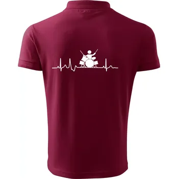 Pánská košile EKG bubeník - Polokošile pánská Pique Polo 203 - 3XL ( Garnet )