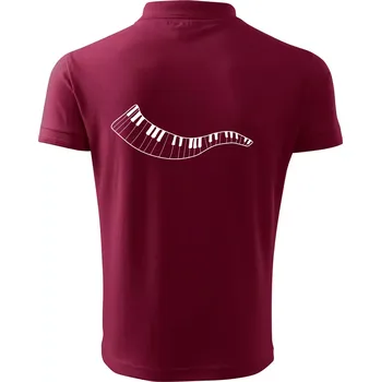 Pánská košile Klávesy vlna - Polokošile pánská Pique Polo 203 - 4XL ( Garnet )