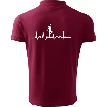 Pánská košile EKG tanečník muž - Polokošile pánská Pique Polo 203 - 5XL ( Garnet )