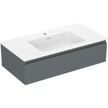 Koupelnový nábytek Mexen Orio koupelnová skříňka 90 cm s umyvadlem Otis, 1 zásuvka, grafit mat/bílá mat - 91A10-09023-1-BF66-W18M01 Skříňky s umyvadlem