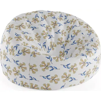 Sedací pytel Sablio Sedací vak Cocoon Žluté kvítí - 115 x 75 x 45 cm