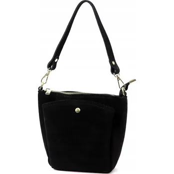 Kabelka Vera Pelle kabelka z pravé kůže černá