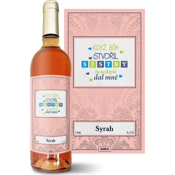 Víno Sablio Růžové víno Když Bůh stvořil sestry: 0,75 l