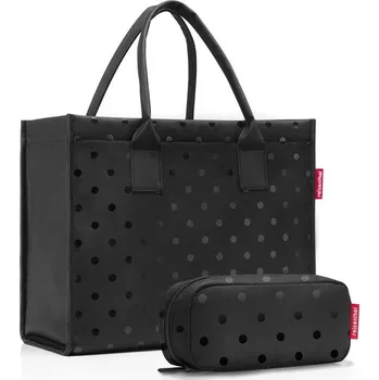 Taška přes rameno Reisenthel Daily Shopper set #1 glossy dots black