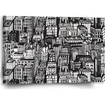 Obraz Sablio Obraz Kreslené mrakodrapy - 60x40 cm