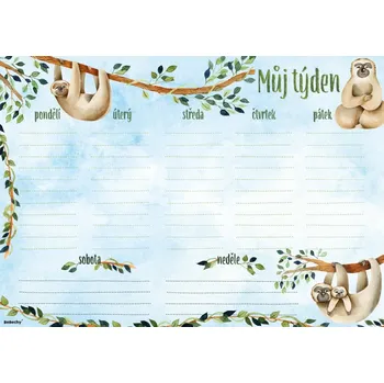 Kalendář Týdenní plánovač A4 Lenochod