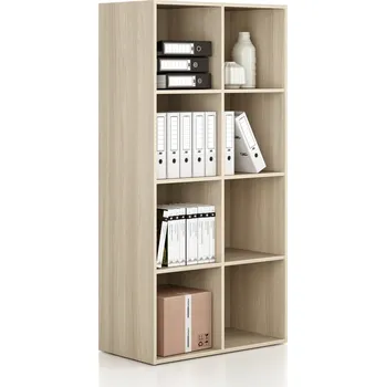 B2B Partner Regál FRAME, nižší, 2 sloupce, 1735 x 872 x 450 mm, dub přírodní