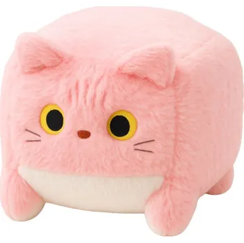 plyšák Plyšová hračka mazlíček kočka Kostka Růžová 18cm