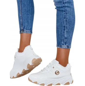 Dámské tenisky BÍLÉ DÁMSKÉ SNEAKERS BOTY CAROZ 37