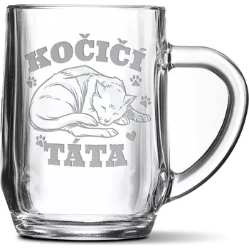 Sklenice Sablio Půllitr Kočičí táta: 0,5