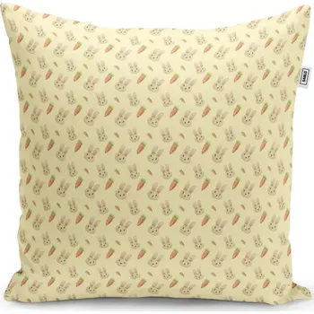 Polštář Sablio Polštář Zajíček s mrkví - 50x50 cm