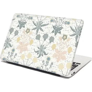 samolepka Sablio Samolepka na notebook Šedé květiny - 29x20 cm