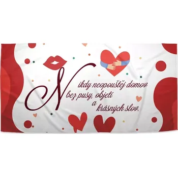 Sablio Ručník Neopouštěj domov - 30x50 cm