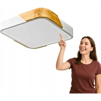 SANTER Stropní Svítidlo dřevobílé PLF-13187-WH-WO Italux [ čokoláda ] LED