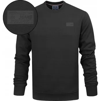 Pánská mikina Pánská mikina Pako Jeans Základní Mikina přes hlavu bez kapuce zateplená, velikost 3XL