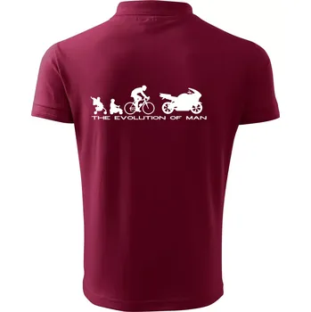 Pánská košile Evolution of man (supersport) - Polokošile pánská Pique Polo 203 - 5XL ( Garnet )