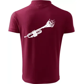 Pánská košile Trubka noty - Polokošile pánská Pique Polo 203 - 4XL ( Garnet )