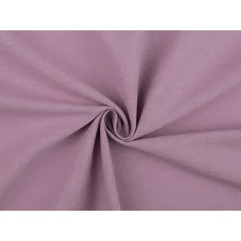 Bavlněná látka / imitace lnu, střední, 13 (41) fialová sv.