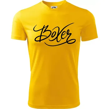 Boxer - nápis okrasný - Dětské triko sportovní (dresovina) - 158 cm/12 let ( Žlutá )