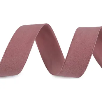 Sametová stuha oboustranná šíře 25 mm, barva 2 starorůžová