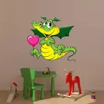 Sablio Samolepka na zeď: Drak s balonkem - 90x82 cm
