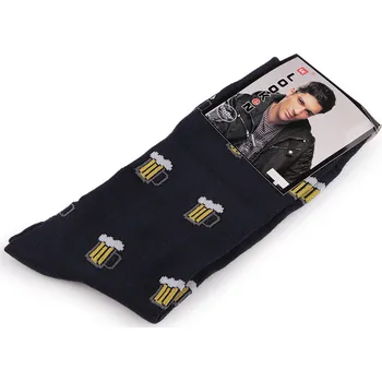 Pánské ponožky Pánské bavlněné ponožky pivo, barva 25 (vel. 43-46) modrá tmavá