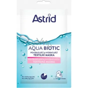 Pleťová maska Astrid Aqua Biotic Anti-Fatigue and Quenching Tissue Mask - Povzbuzující a hydratující textilní pleťová maska 1 ks