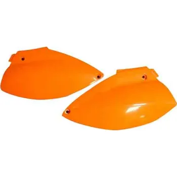 UFO boční tabulky na startovací číslo KTM 640 LC 4 SM, SMC 04-07 barva oranžová (UFO boční tabulky na startovací číslo KTM 640 LC 4 SM, SMC 04-07 barva oranžová)