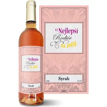 Víno Sablio Růžové víno Ti nejlepší rodiče na světě: 0,75 l